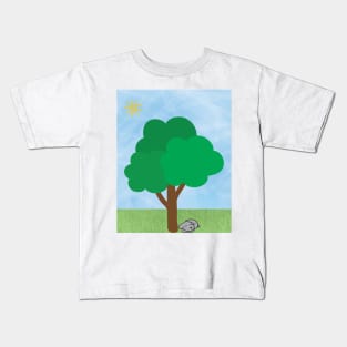 Soothing lazy day dog sleeping Kids T-Shirt